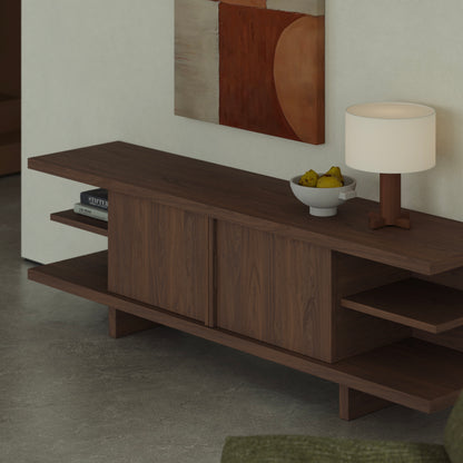 胡桃木層架長櫃 Walnut Shelving Sideboard